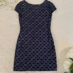 Embellished Navy Dress Size: 7 juniors